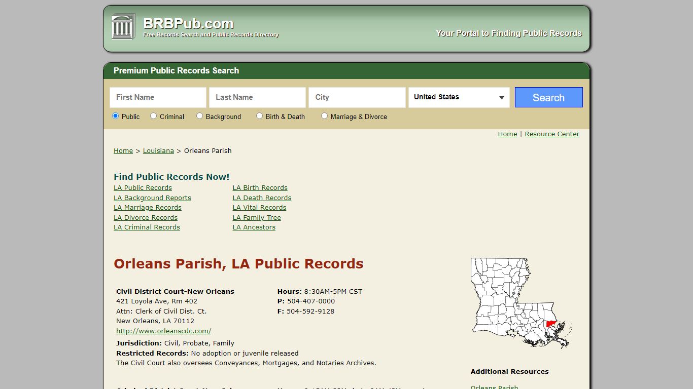 Orleans Parish Public Records | Search Louisiana Government Databases
